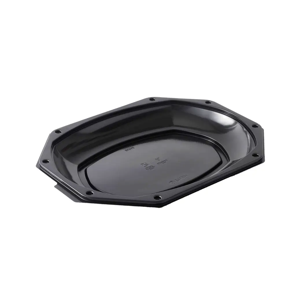 Plateau moyen en plastique noir en PET 32*24 cm LIMERA (100 unités par carton)