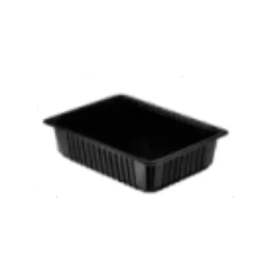 Boite rectangulaire 190 x 144 H:50 mm noire en PP DIPACK ( 500 unités par carton )