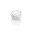 Barquette carrée micro-ondable avec couvercle charnière 375 ml LARPLAST ( 12 sacs x 50 unités)(600 unités par carton)